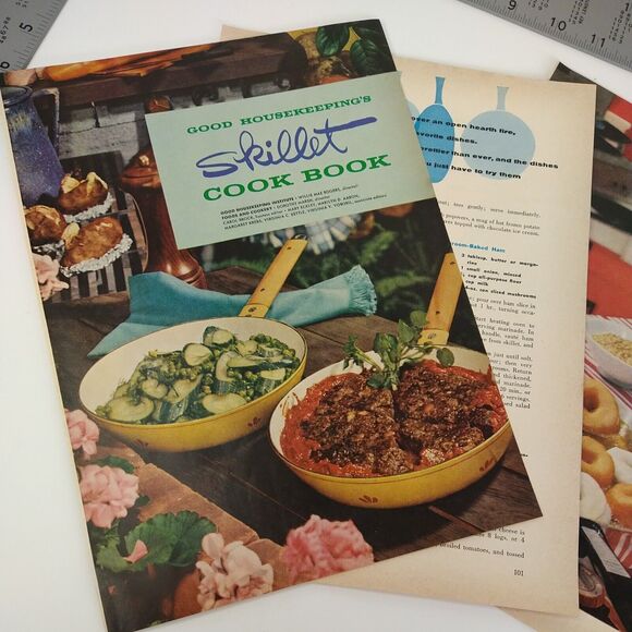 1958 Good Housekeeping Skillet CookBook 5pg Pullput Retro PRINT ARTICLE Ephemera - Picture 2 of 8